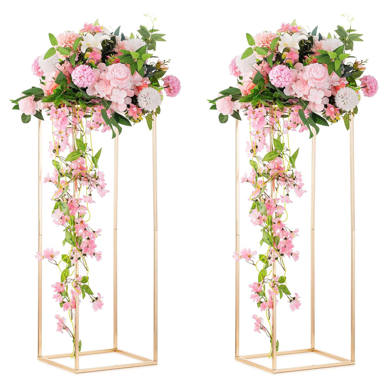 High Quality Electroplate Metal Flower Vase Flowers Holder Stand for Party Tables Decorations