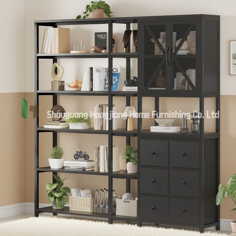 New Chinese Style Display Cabinet Living Room Bookcase Tea Rack Simple Modern