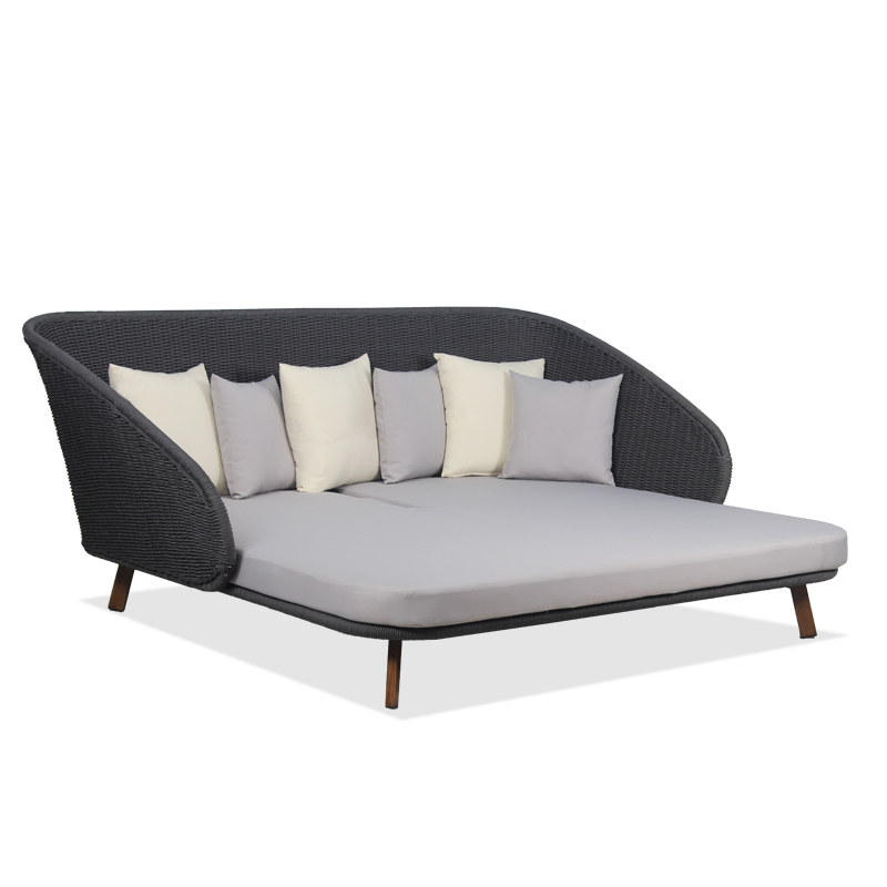 Chinese Modern Garden Hotel Outdoor Leisure Belt Rope Daybed