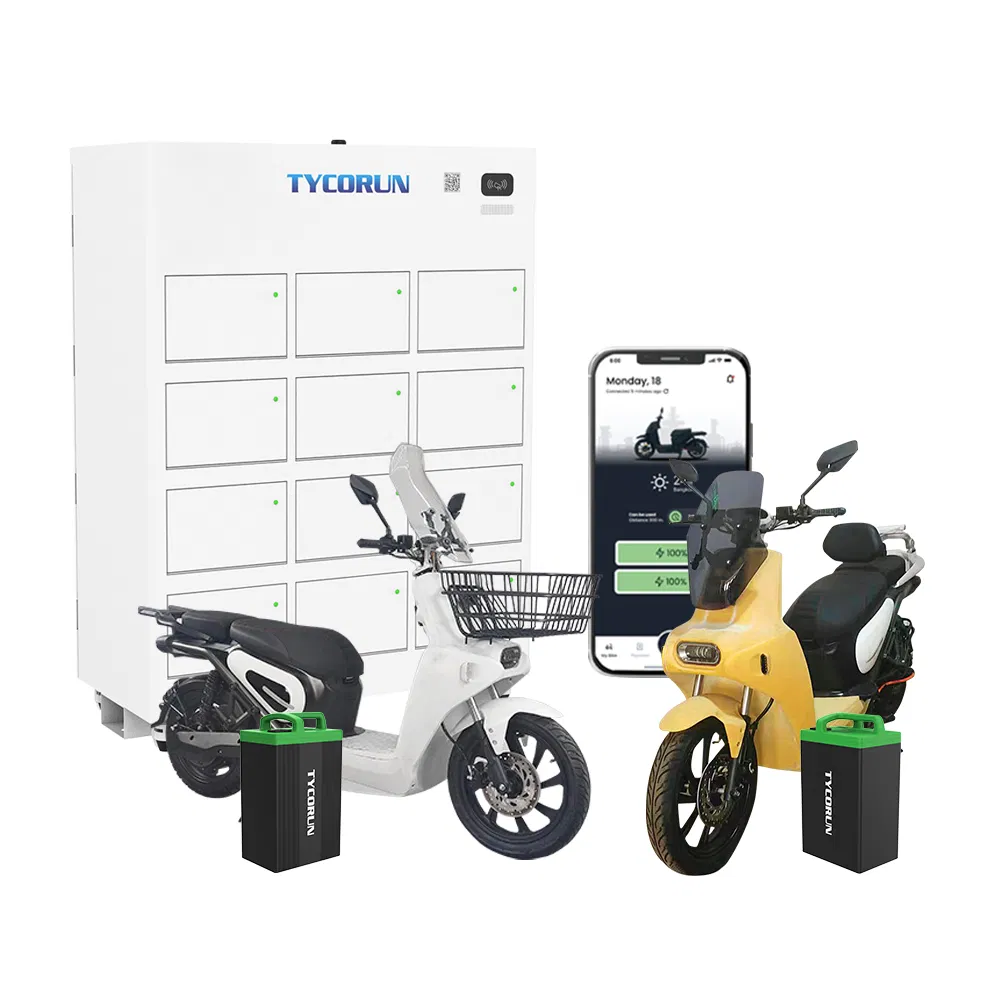 Tycorun Large-Capacity Solar Safe-Outdoor Battery Swapping System Cabinet Smart Rental Battery Swapping
