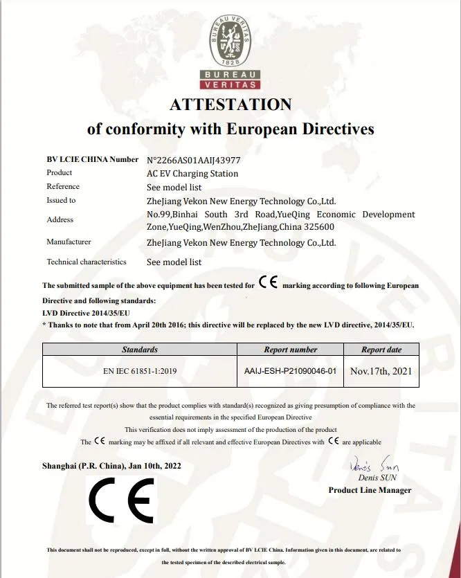 EV Charger Certification 1