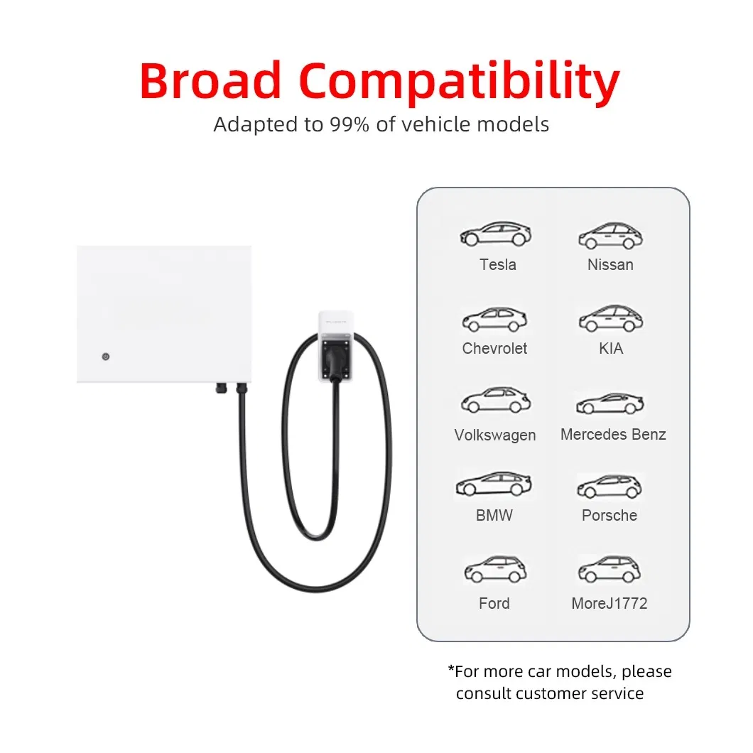 20-30kw Wall-Mounted DC EV Charger Single-Gun Electric Car Charger with 3.5m Cable for Home Use and Simple One-Click Start Operation