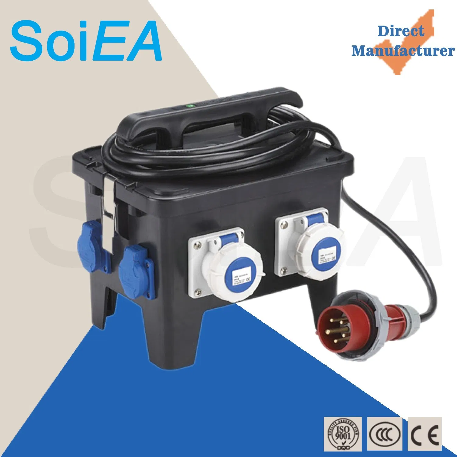 Plastic Shell 5/4/3p 63/32A IP65 355*230*290mm EV Charging Socket