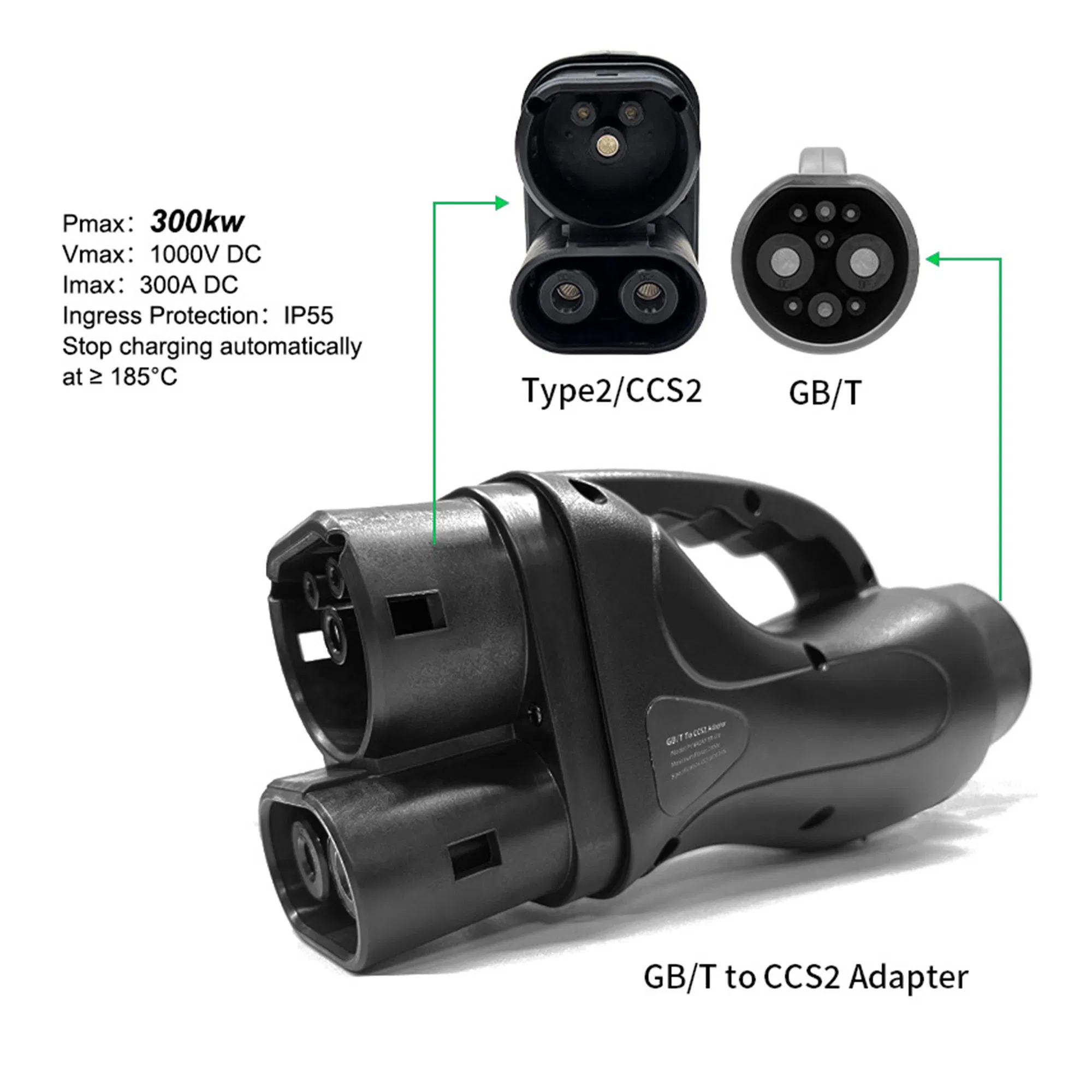 Customizable Factory Direct 1000V Gbt to CCS2 DC EV Charger Auto Charging Adapter