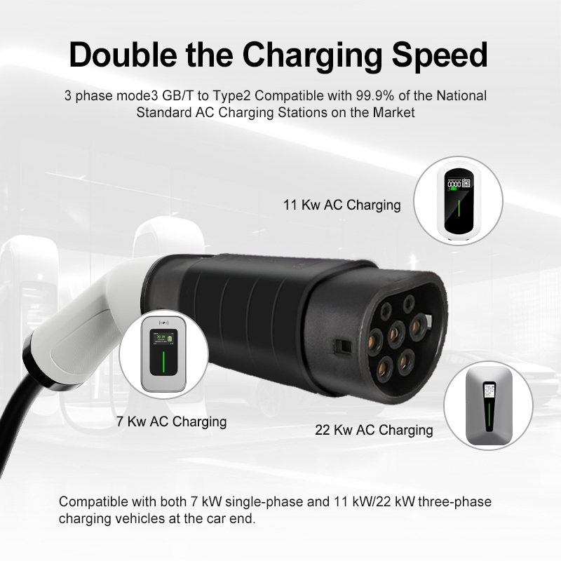 Premium Gbt to Type2 AC EV Charging Adapter for Global Use