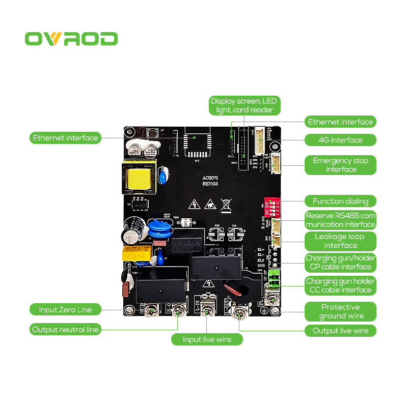 EU and Us Standard 7kw Electric Vehicle Charger Control Unit