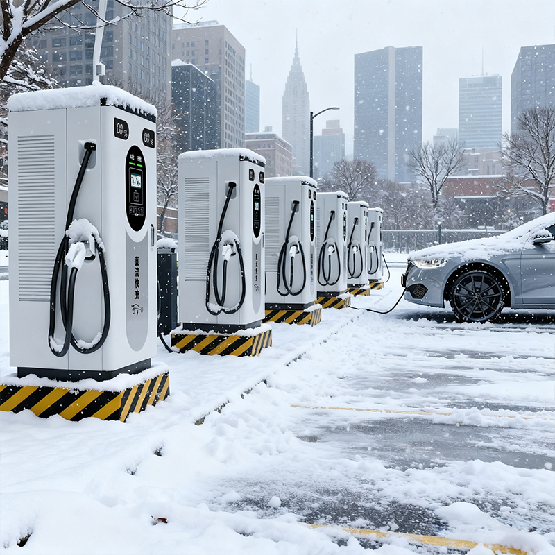 High Power Fast DC EV Charging Equipment with Dual Gun for Commercial Use Machine