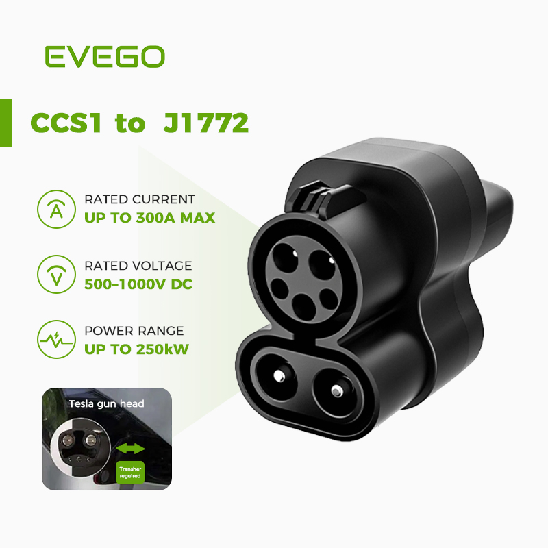 EV Charger Adapter CCS1&J1772 Built for Tesla Charging Compatibility