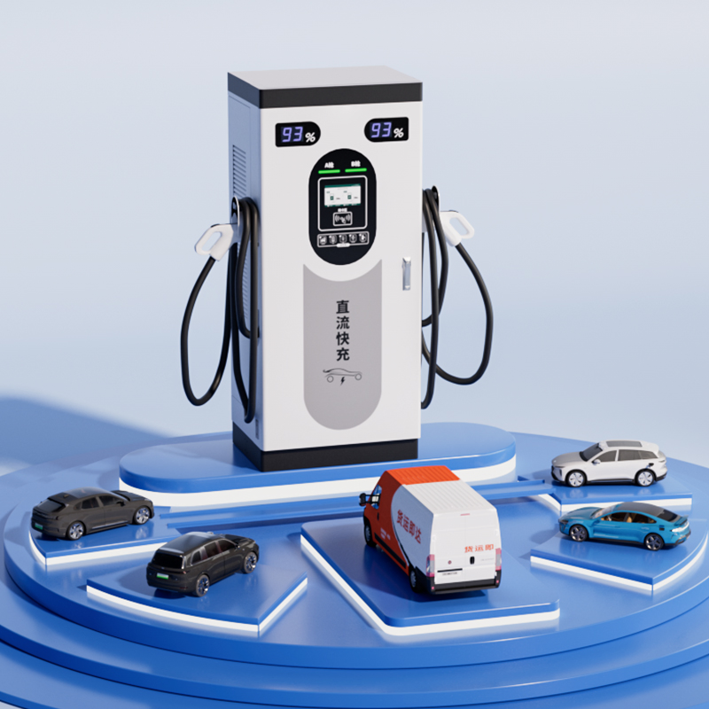 High Power Fast DC EV Charging Equipment with Dual Gun for Commercial Use Machine