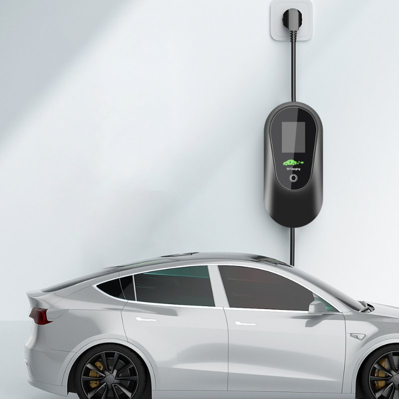 Waterproof (IP55) Portable 3.5kw EV Charging Station Charger, Level 2 16A, Durable Design for Indoor and Outdoor Charging