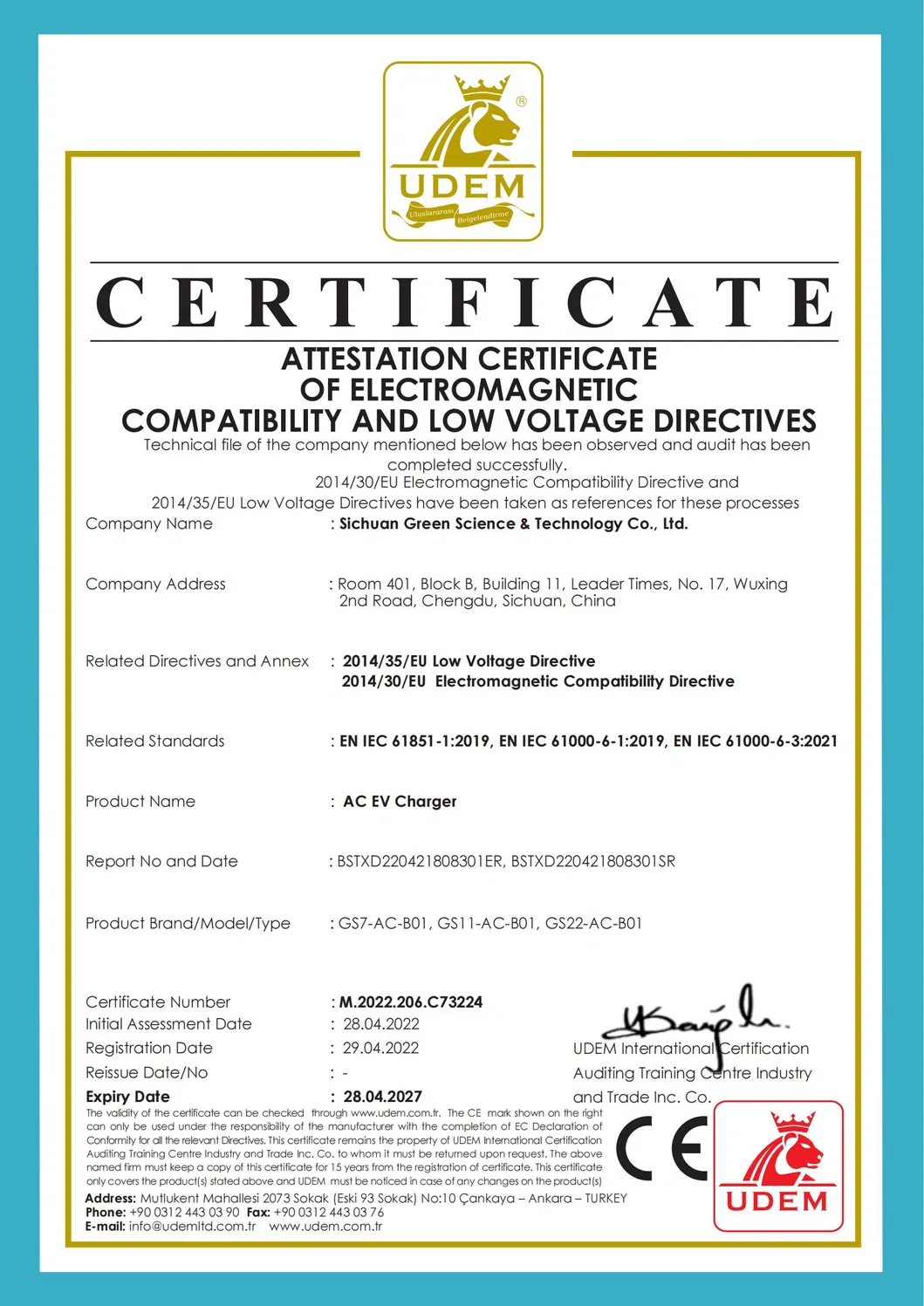 Certification CE