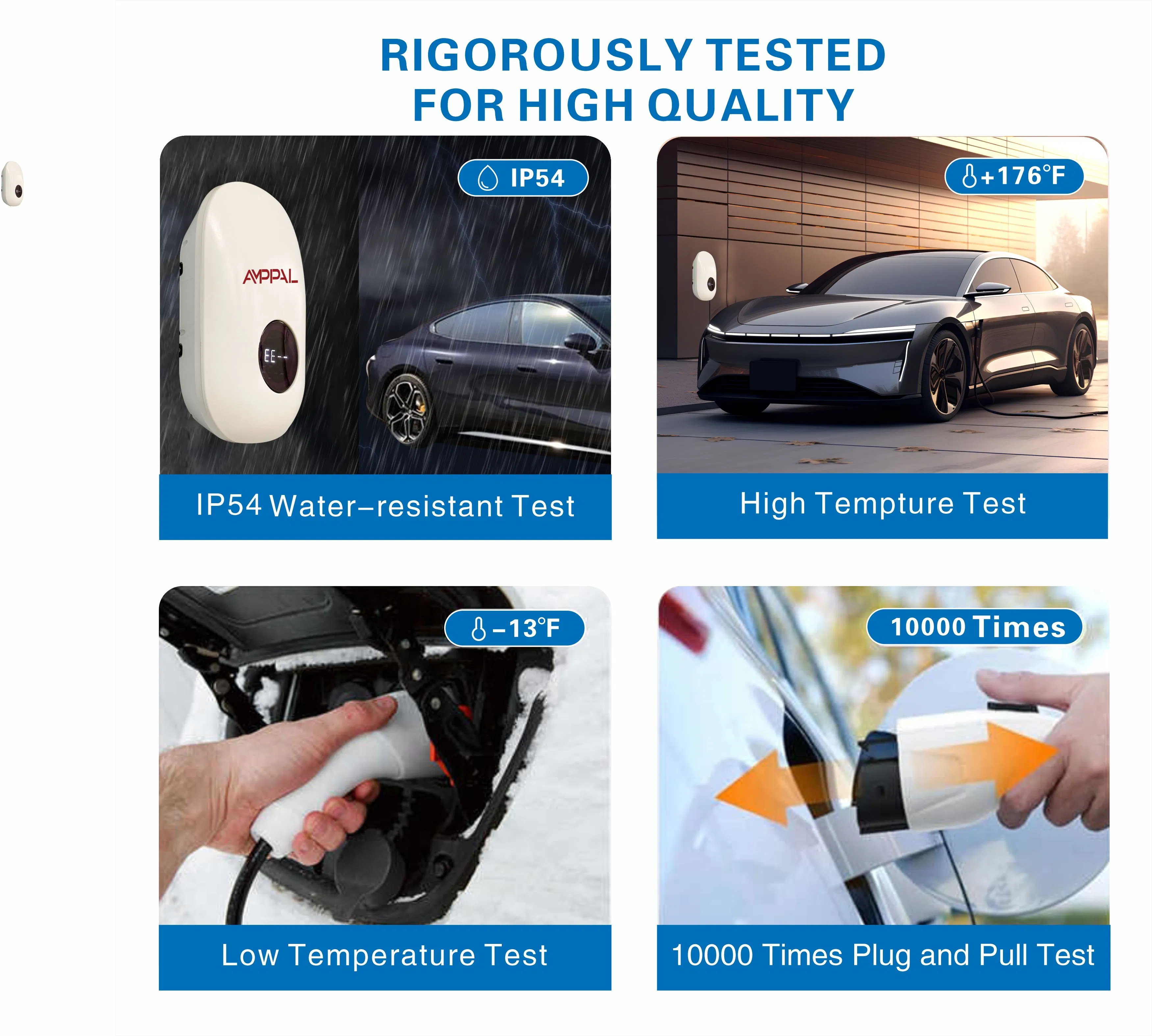 Wholesale 7kw AC Evse Smart Control Wall-Mounted Charging Station Commercial EV Charger-Type 1/Type 2 Gbt Car-APP Integration