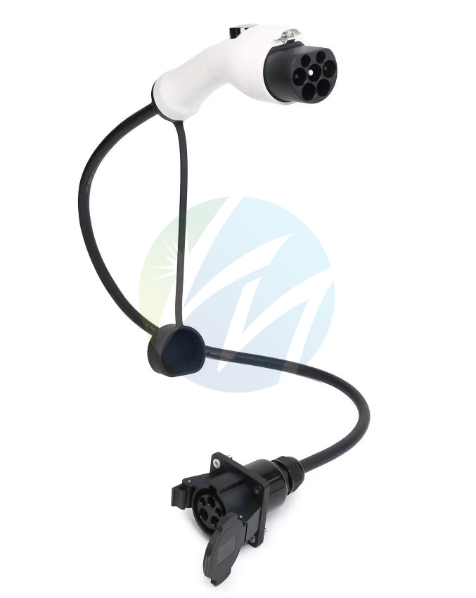 EV Charging Adapterj1772 Male Socket Type 2 to Gbt Female Plug Single-Phase 32A