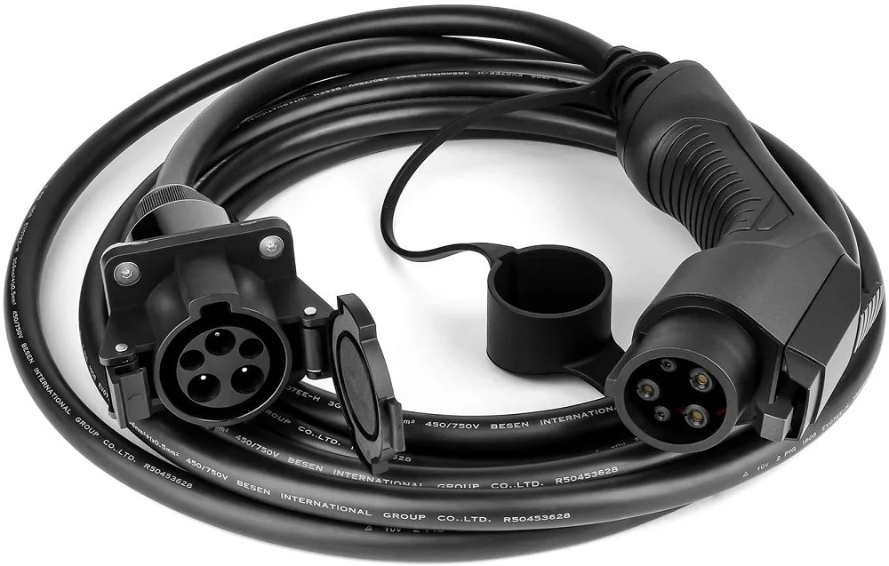 OEM Type 1 to Type 1 EV Charger Cable SAE J1772 Extension Cable 16A 32A 40A 48A EV Charging Cable