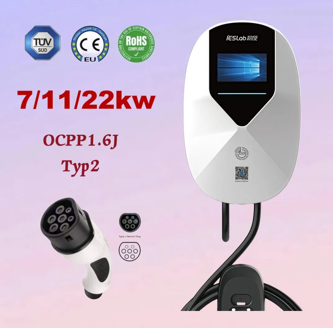 7/11/22kw Electric Vehicle/Car/Bettary Ocpp1.6 Type2 Gbt CE AC EV Charging Solution