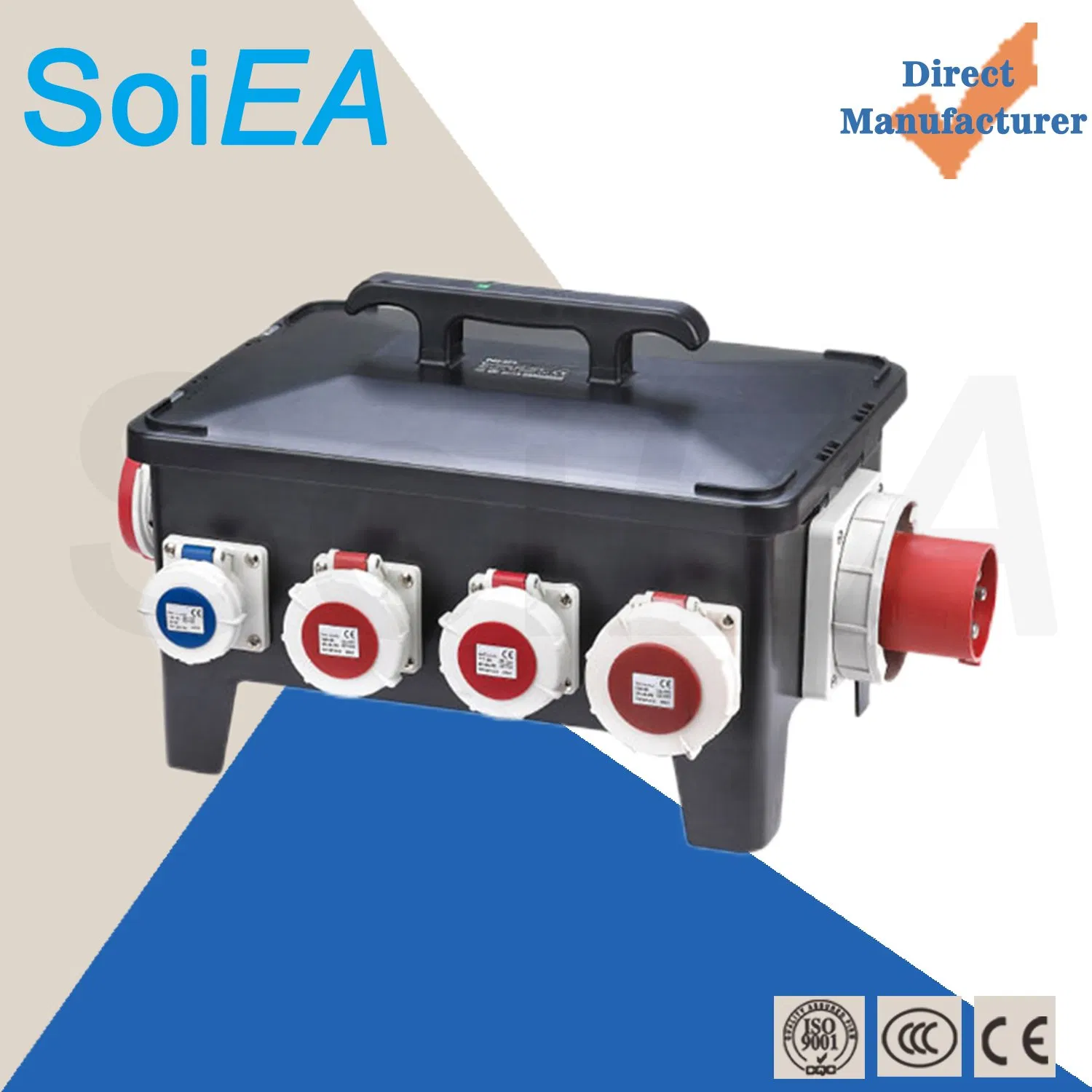 Plastic Shell 5/4/3p 63/32A IP65 355*230*290mm EV Charging Socket