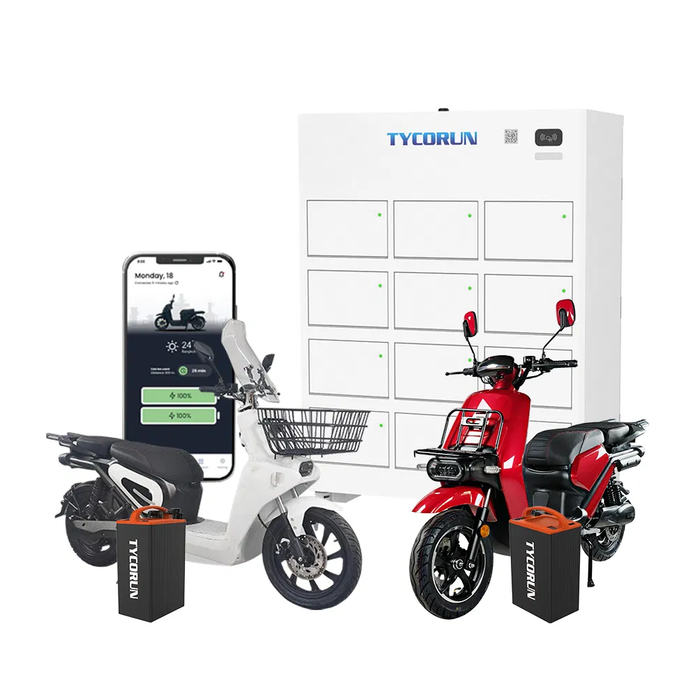 Tycorun NFC Smart Charging System Station Floor-Mounted Electric-Scooters Lithium Battery Swapping Cabinet
