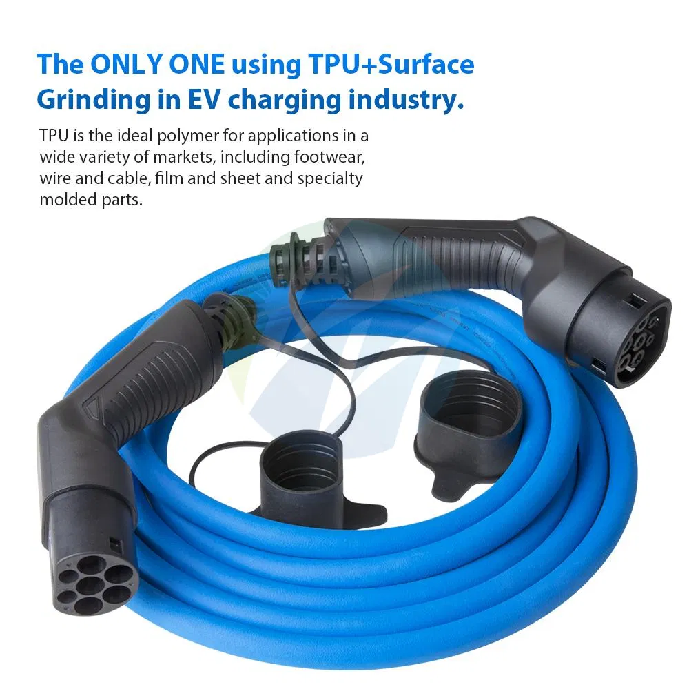 EV Charging Extension Cable Type2 to Type 2 Three Phase 11kw 22kw Customizable Length 5m 7m 10m