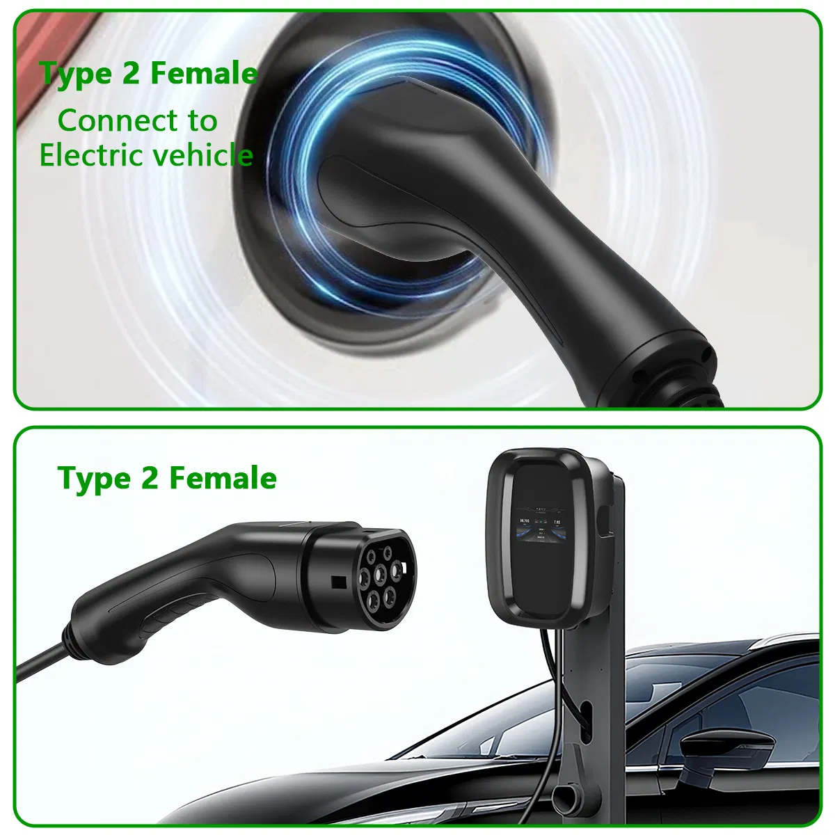 22kw Type 2 EV Charging Plug with 5m Cable for Electric Vehicle Charger