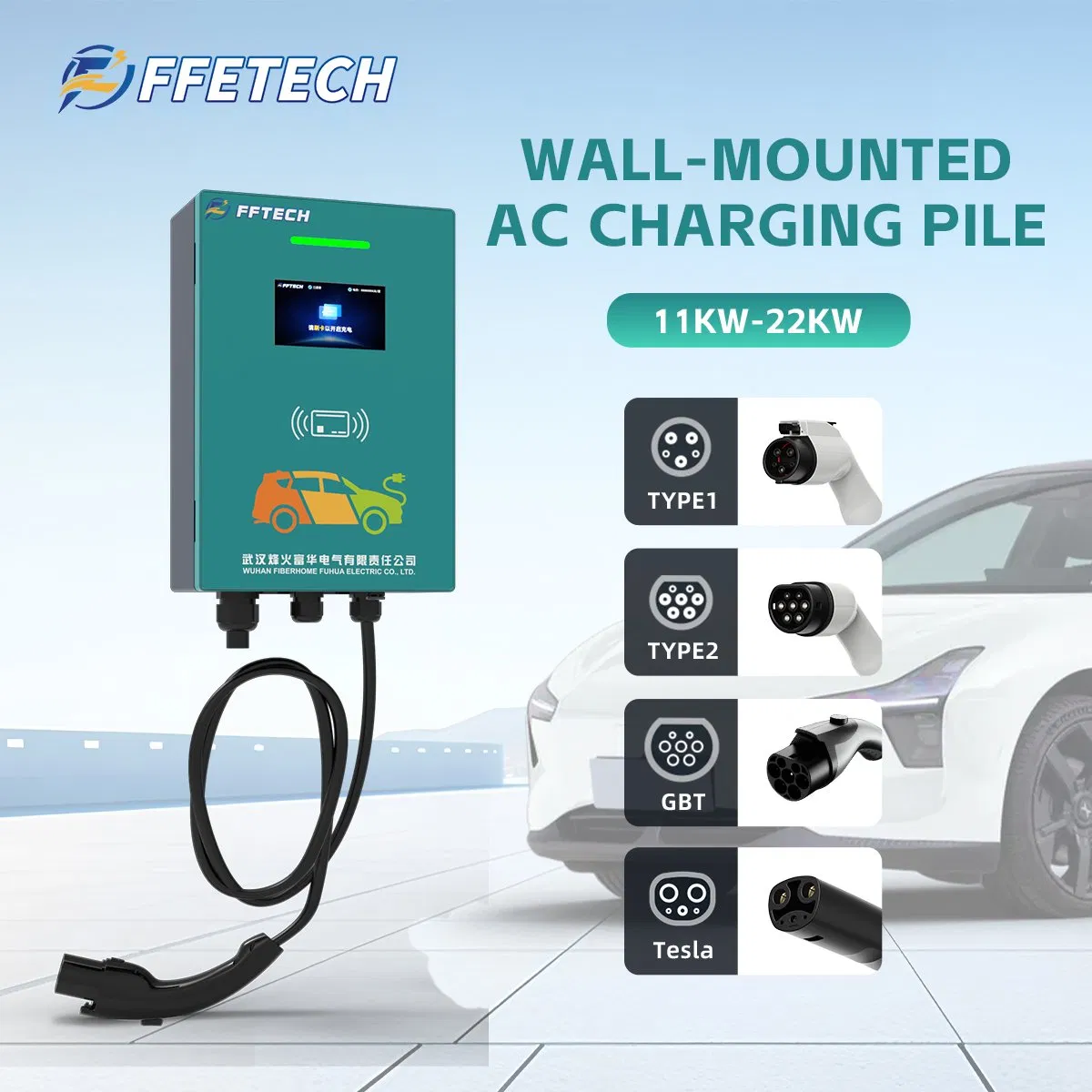 Smart Home 11/22kw Home EV Electric Car Charging Stations IEC62196 for Byd