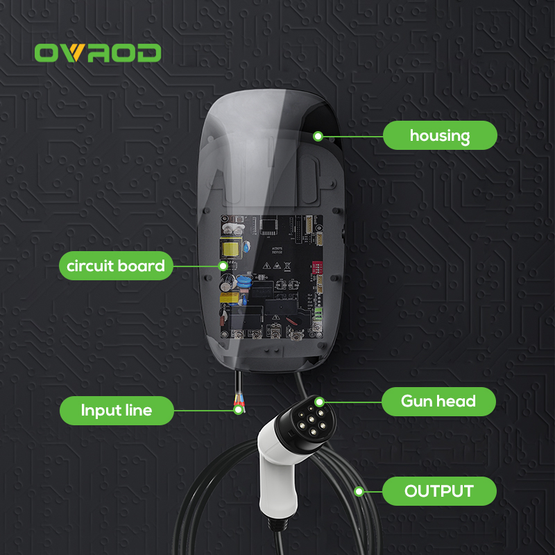 EU and Us Standard 7kw Electric Vehicle Charger Control Unit