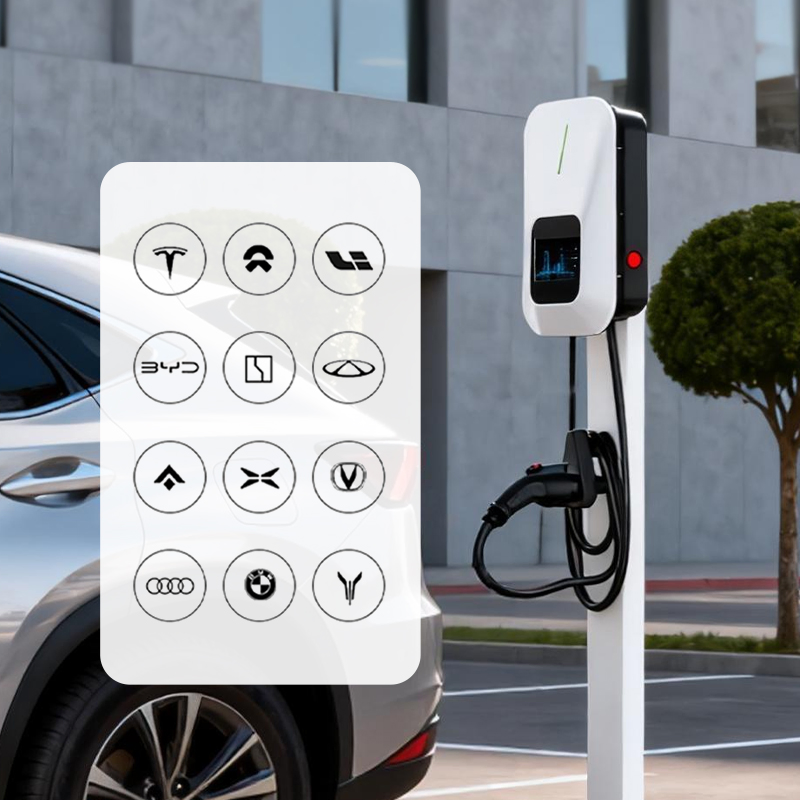 CE Certified LCD Portable 22kw 32A Output Current Wall-Mounted EV Charger