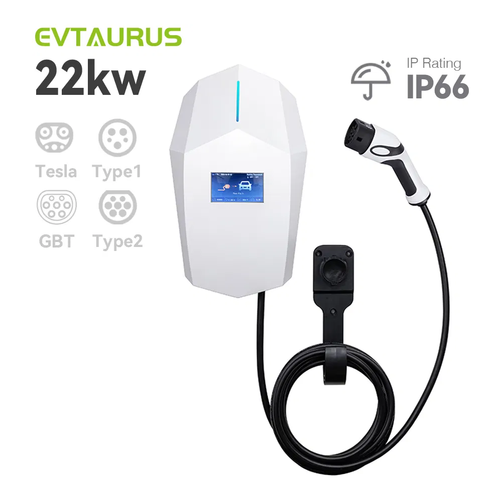 New Design Wall Mounted 32A 22kw EV Charger Electric Car Battery Charger