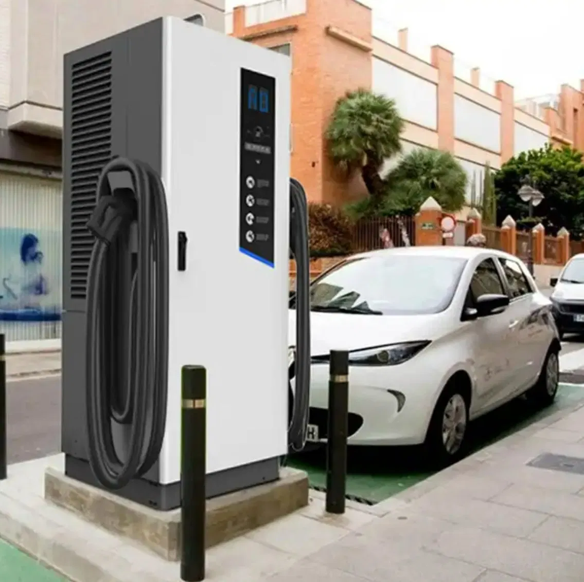 Level 3 Outdoor 120kw Electric Car Charger with Cable Management System Nayax Payment EV Charging Station New Condition