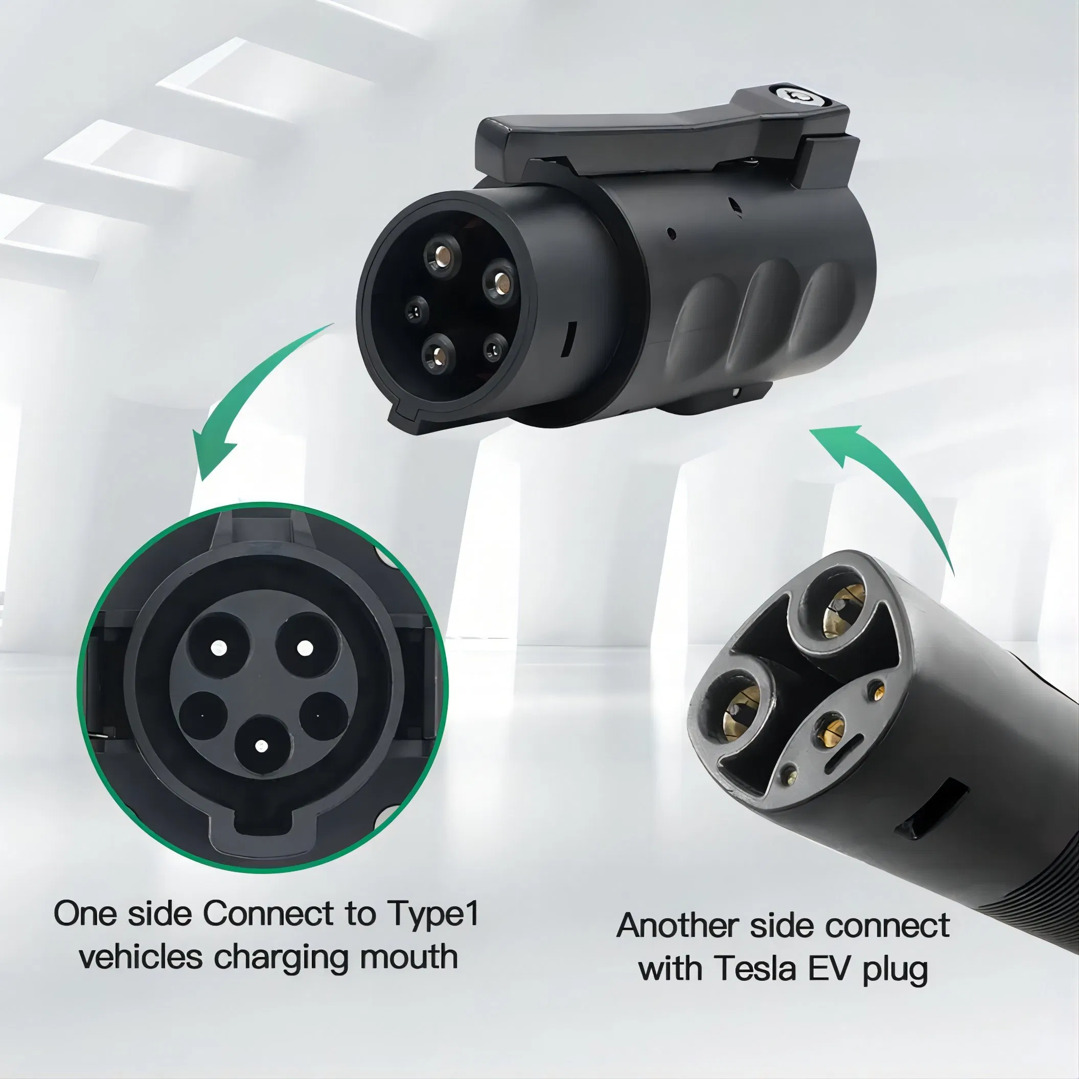 Guangdong Factory SAE J1772 Charging Adapter Tesla Model S/X/3 High Power EV 80A Tesla to J1772 Adapter Tesla