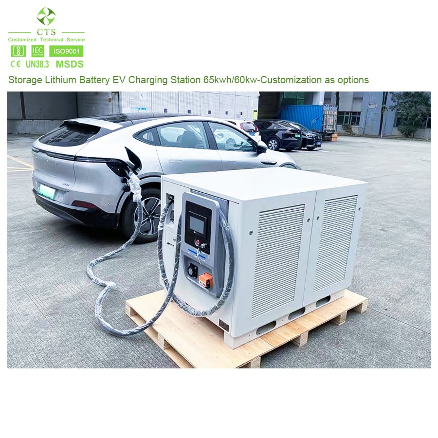 Smart EV Battery 40kwh Energy Storage Charging System 65kwh 60kw DC Fast Mobile Charging Station