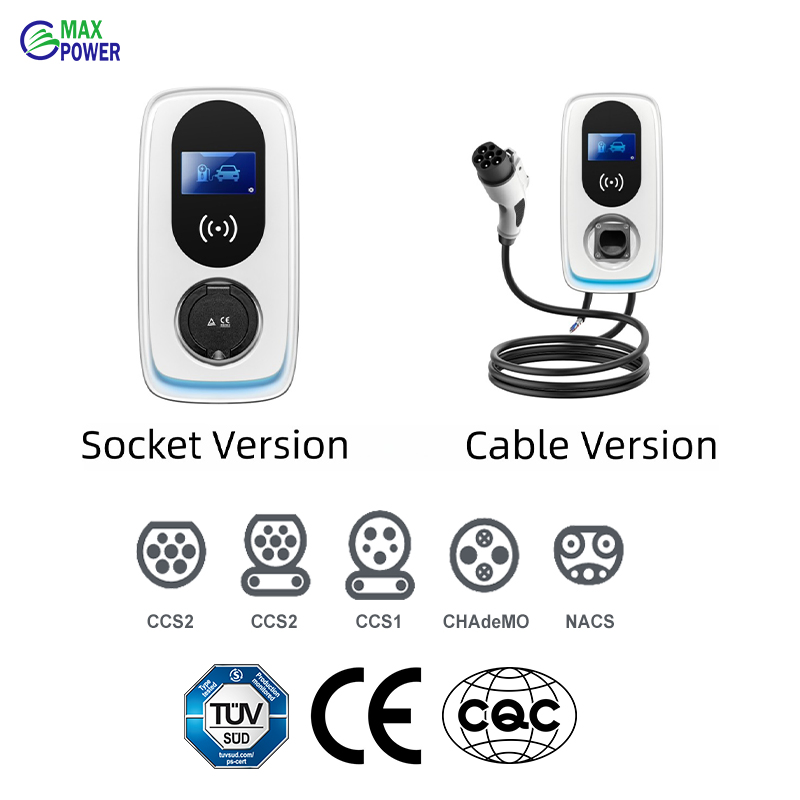 Type2 AC EV Charging Station EV Charger Wall Mounted for Home Used