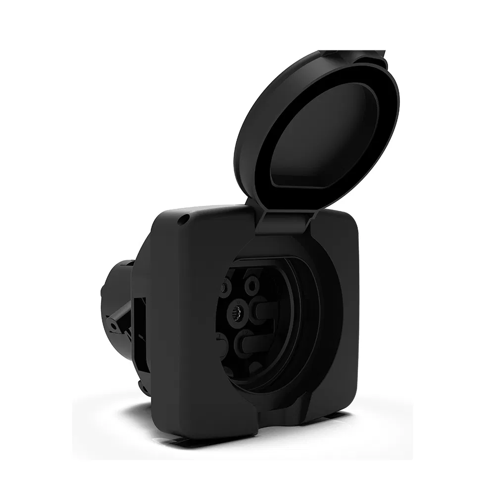 Electric Vehicles Fast Charging Connector Type2 Outlet Shutter Socket for EV Charger