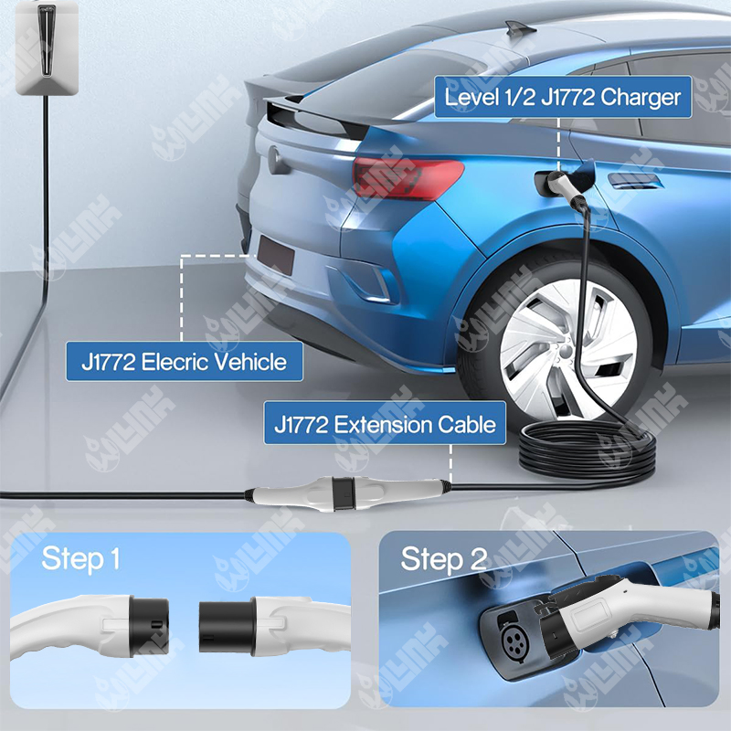 Olink Compact Type 2 to J1772 EV Charging Extension Cable