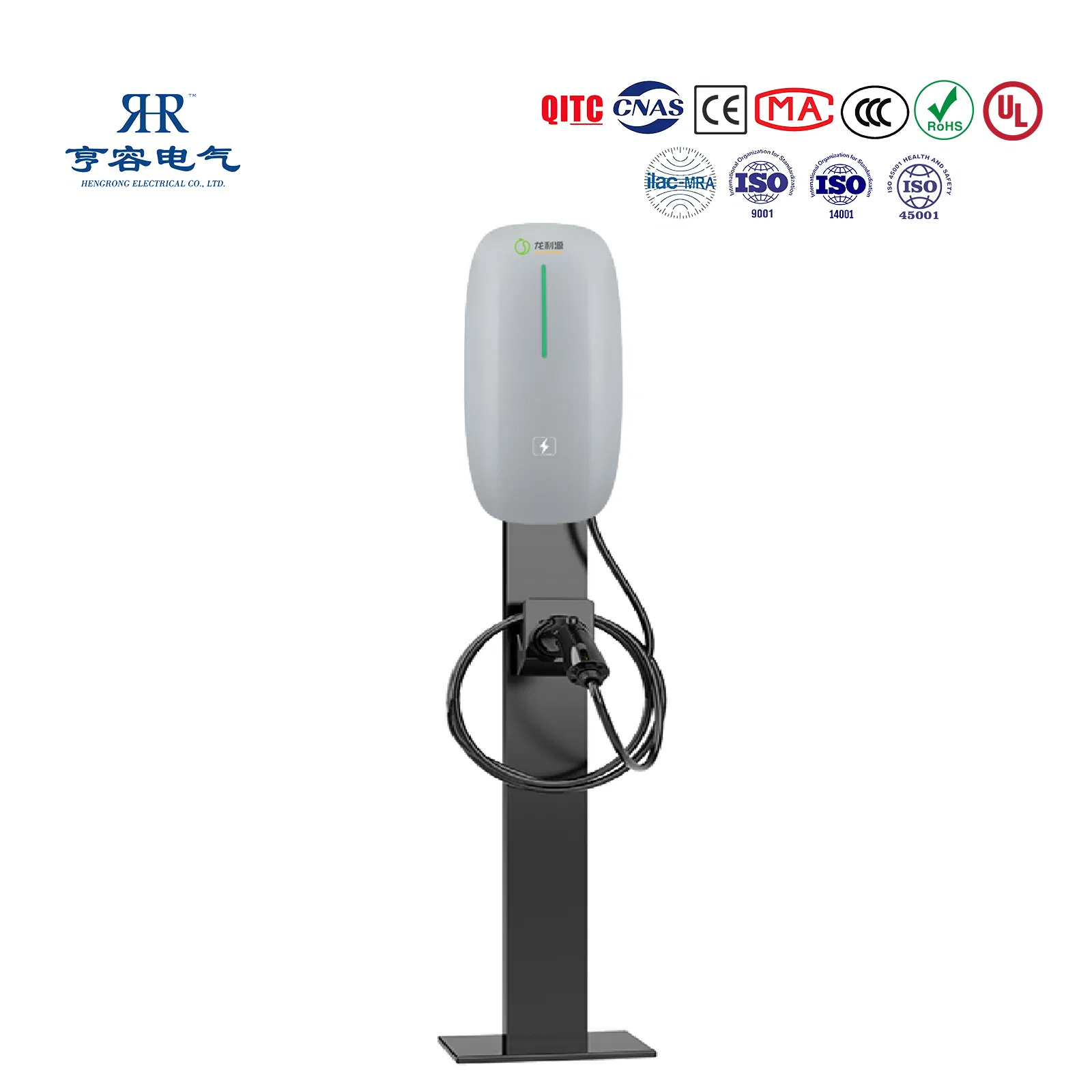 EV Charger Home Charger 7kw AC Charger Electric Vehicle Charging Station Floor Standing Charger Smart Charger Plug and Play Card Charging