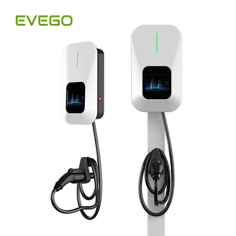 CE Certified LCD Portable 22kw 32A Output Current Wall-Mounted EV Charger