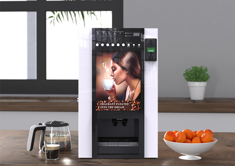Table Top Commercial Dispensing Cups Automatic Fully 6 Kinds Drinks Turkish Coffee Vending Machine