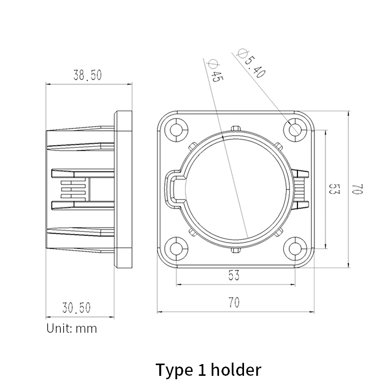 Wholesale EV Charging Station Type 1 Plug Holder SAE J1772 Plug Holder EV Charger Holster Dummy Socket