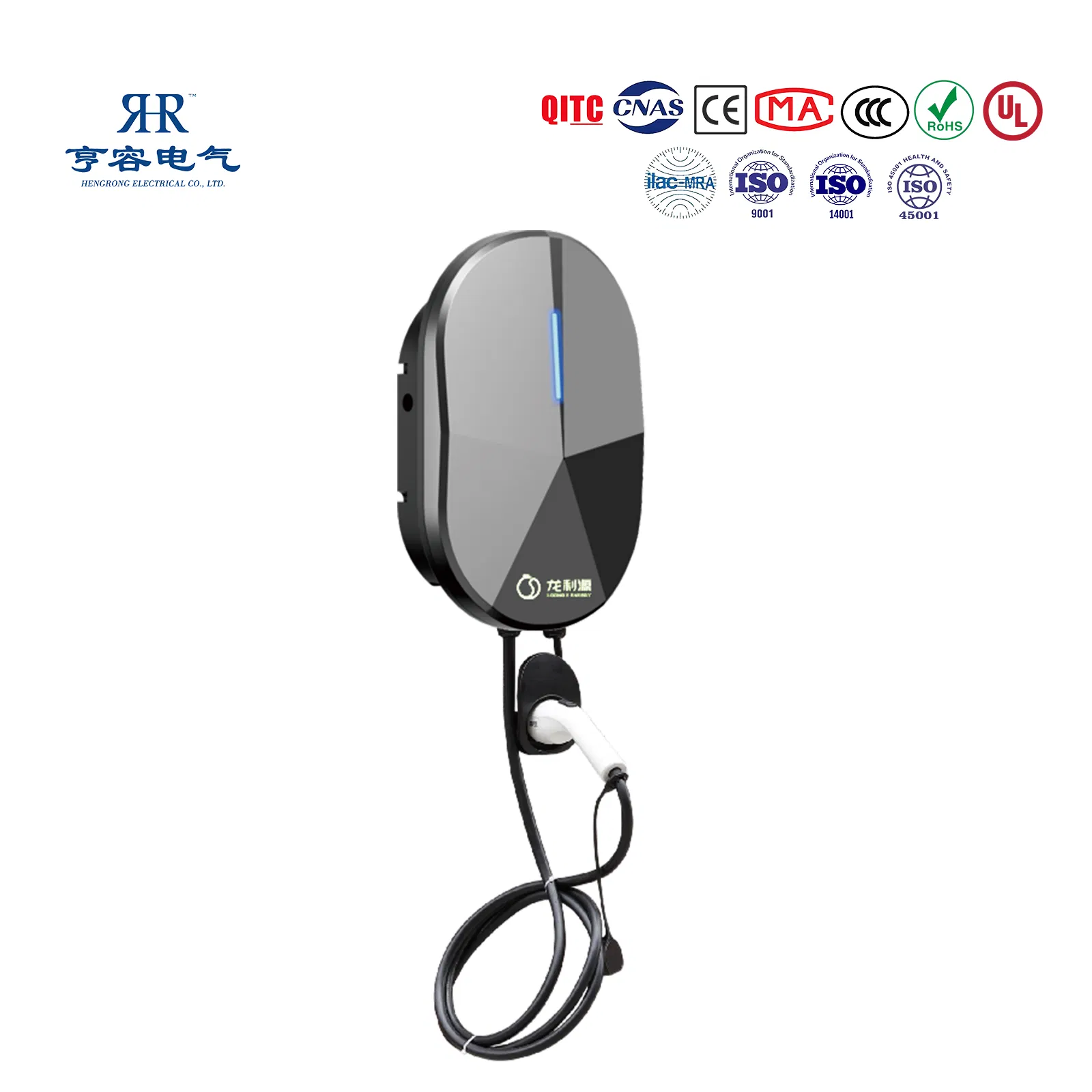 EV Charger Home Charger 7kw AC Charger Electric Vehicle Charging Station Floor Standing Charger Smart Charger Plug and Play Card Charging