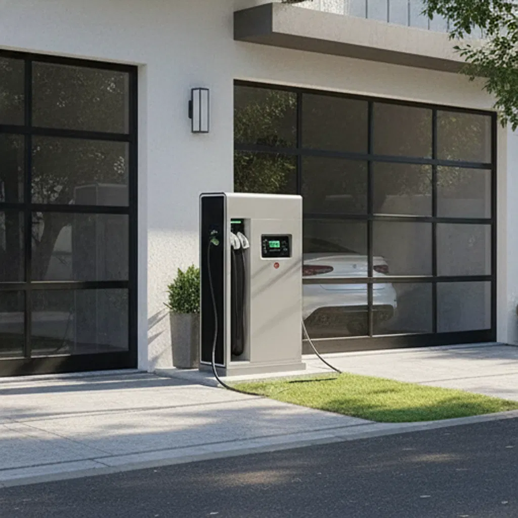 Outdoor 120kw Electric Car Charger with Cable Management System EV Charging Station New Condition