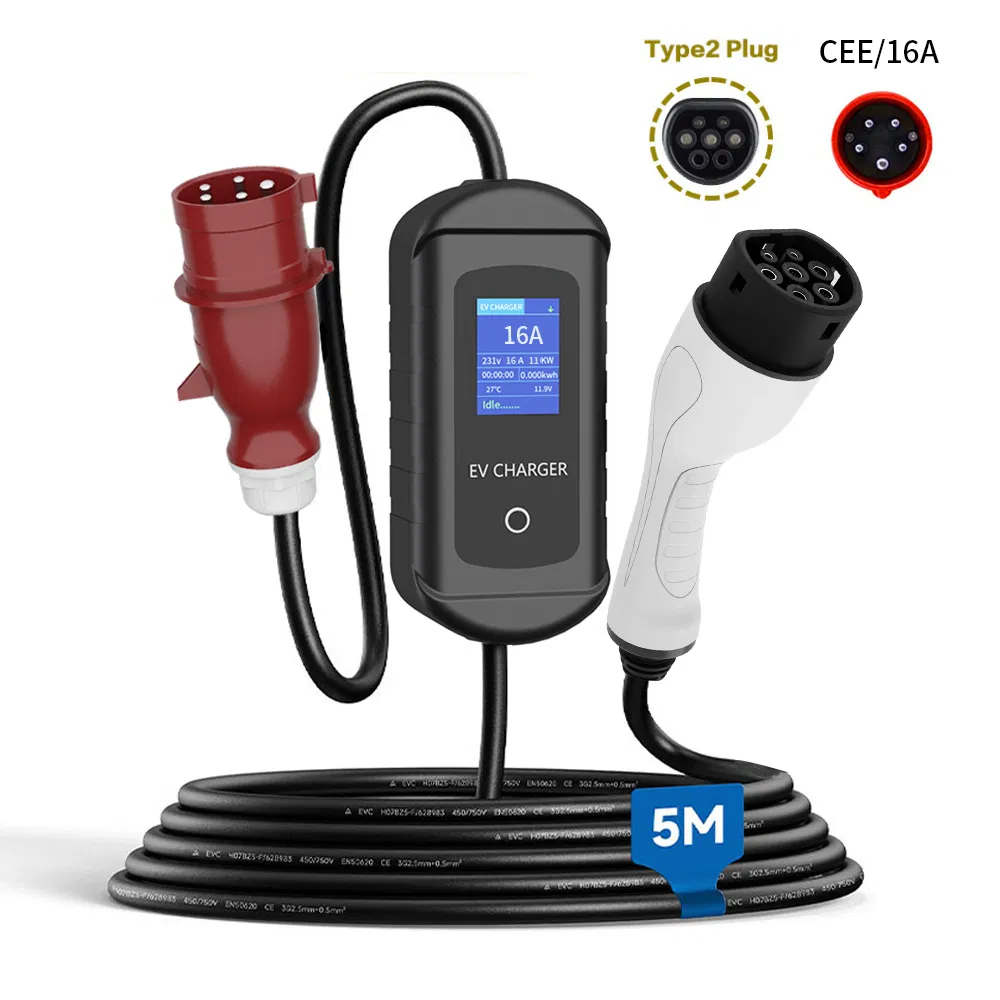 3.5kw Elecrtic Vehicle Type 2 EV Charging Cable Factory Outlet Portable EV Charger for Home Use