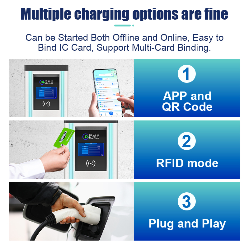 Max Power Dual Ports 44kw AC EV Charging Station for Electric Vehicle