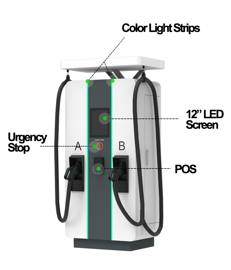 120kw Solar-Powered Charger ODM OEM E-Mobility Car Charging Station CCS1 Fleet EV Charging Solutions CCS2 Level 2 EV Charger 4G