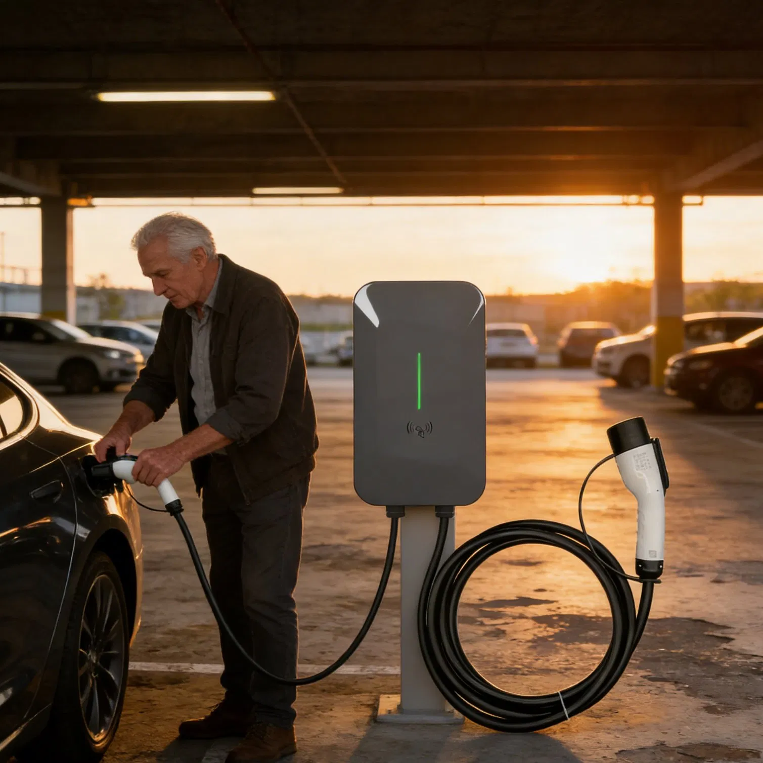 Dual-Port 22kw EV Charging Station with LCD Screen &amp; Ocpp