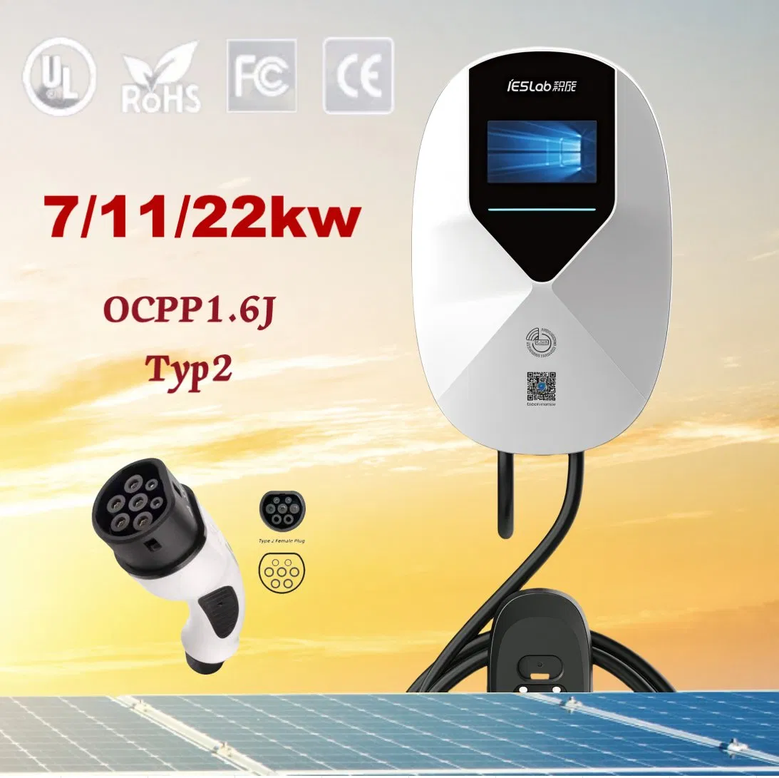 7kw Wall Mounted Type 2 Ocpp CE 32A 230V Electric Vehicle Car Battery Fast EV AC Charger Charging Points