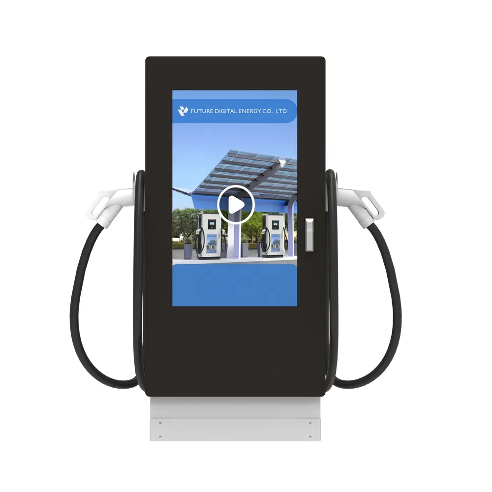 Large Advertising Screen 60kw DC Fast EV Charger CCS Charger Commercial Car Charging Station Dual-Ports 120kw 160kw Ocpp1.6j