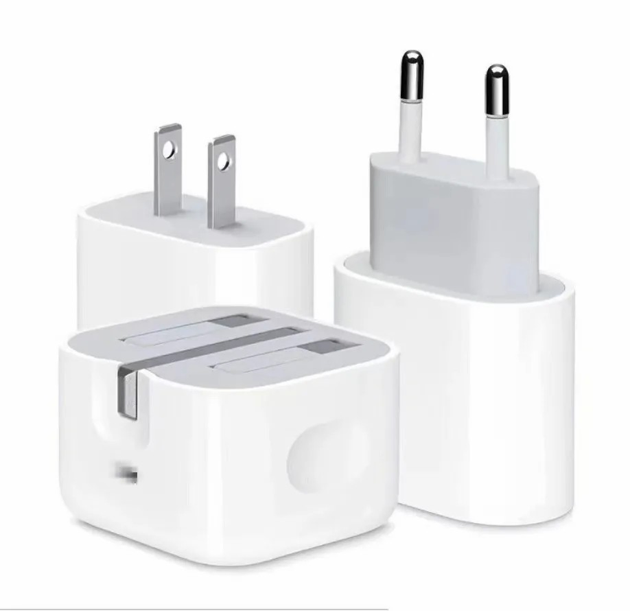 Pd20W Fast Charging Power Adapter USB-C Type-C Us/EU/UK Mobile Phone Charger