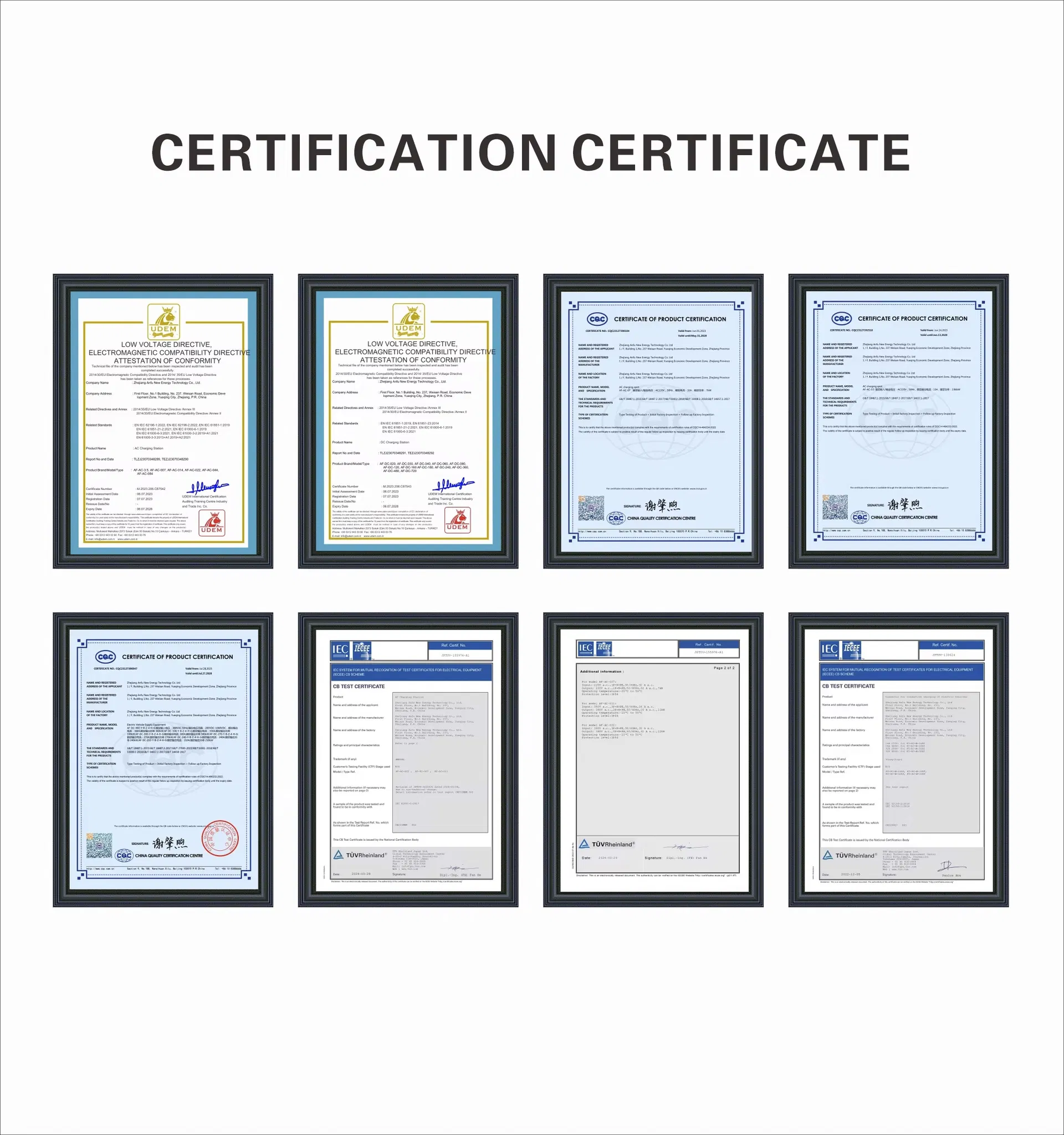 Certificates