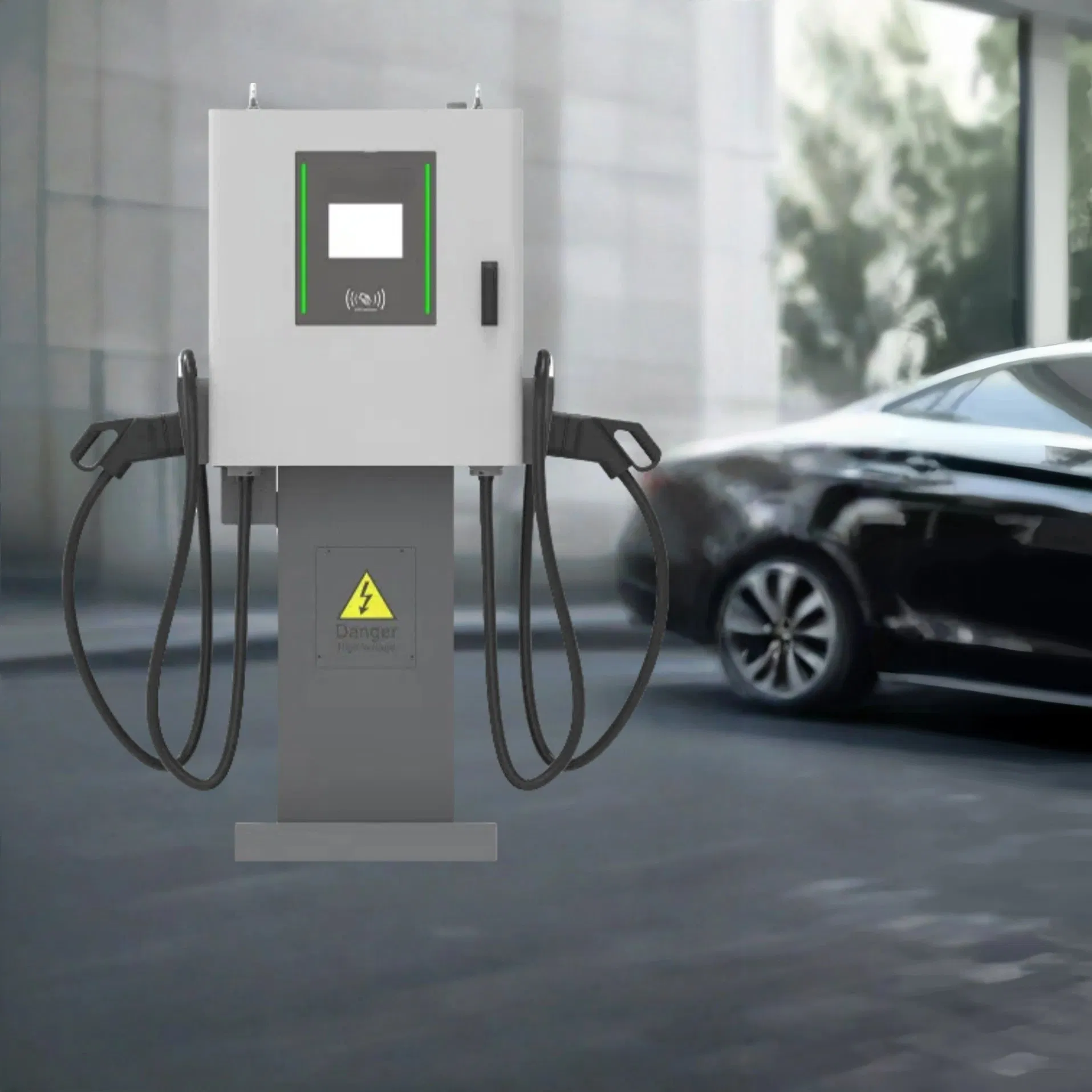 Guhe New 30kw Fast DC EV Charger Station Advertising Screen Floor-Mounted CCS Interface Chademo Compliant Ocpp Electric Cars