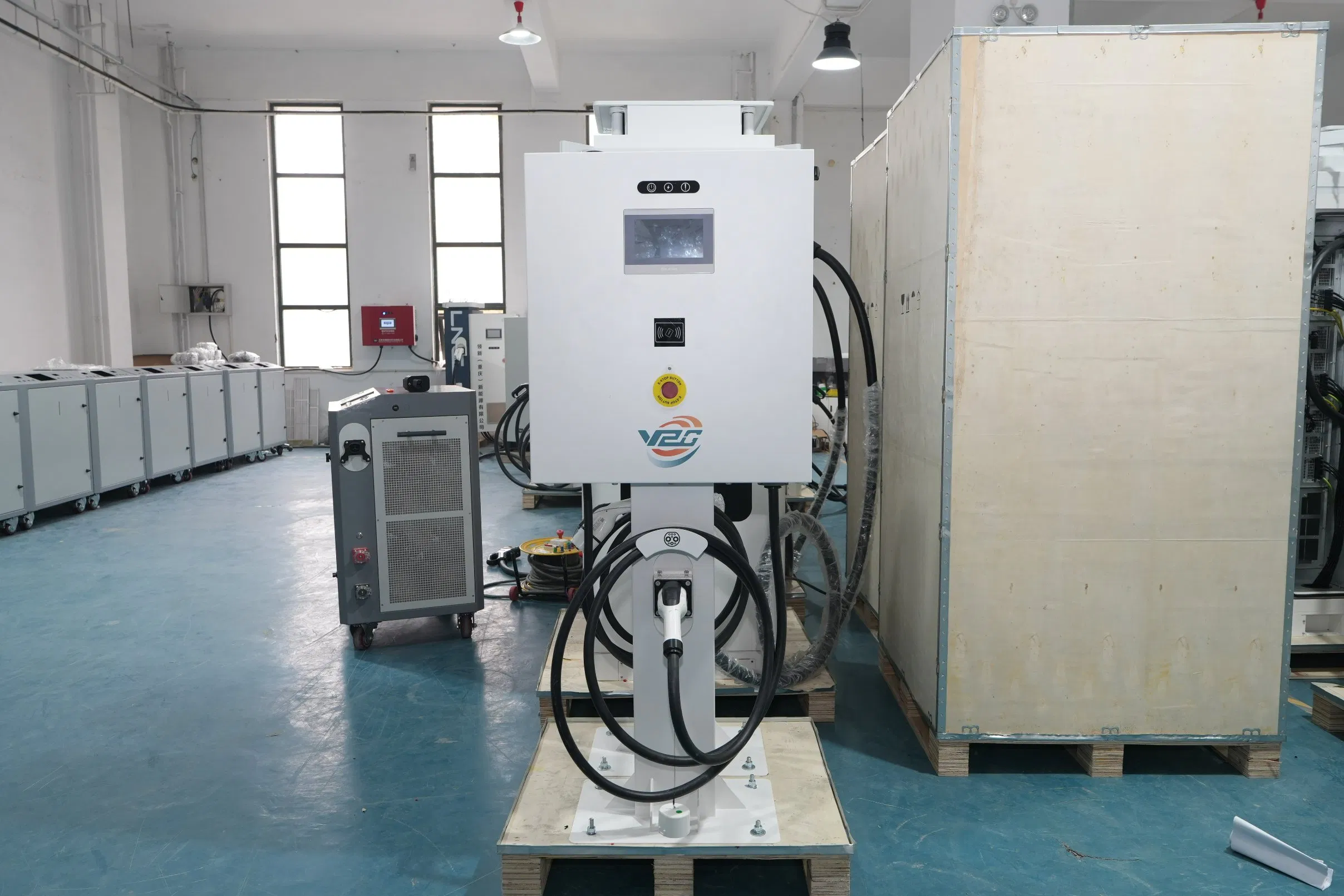 CCS2 Chademo Gbt Ocpp DC Fast Solar 60kw 80kw 120kw Floor Mounted EV Car Station Charger Electric Car Dcdc Charger Station