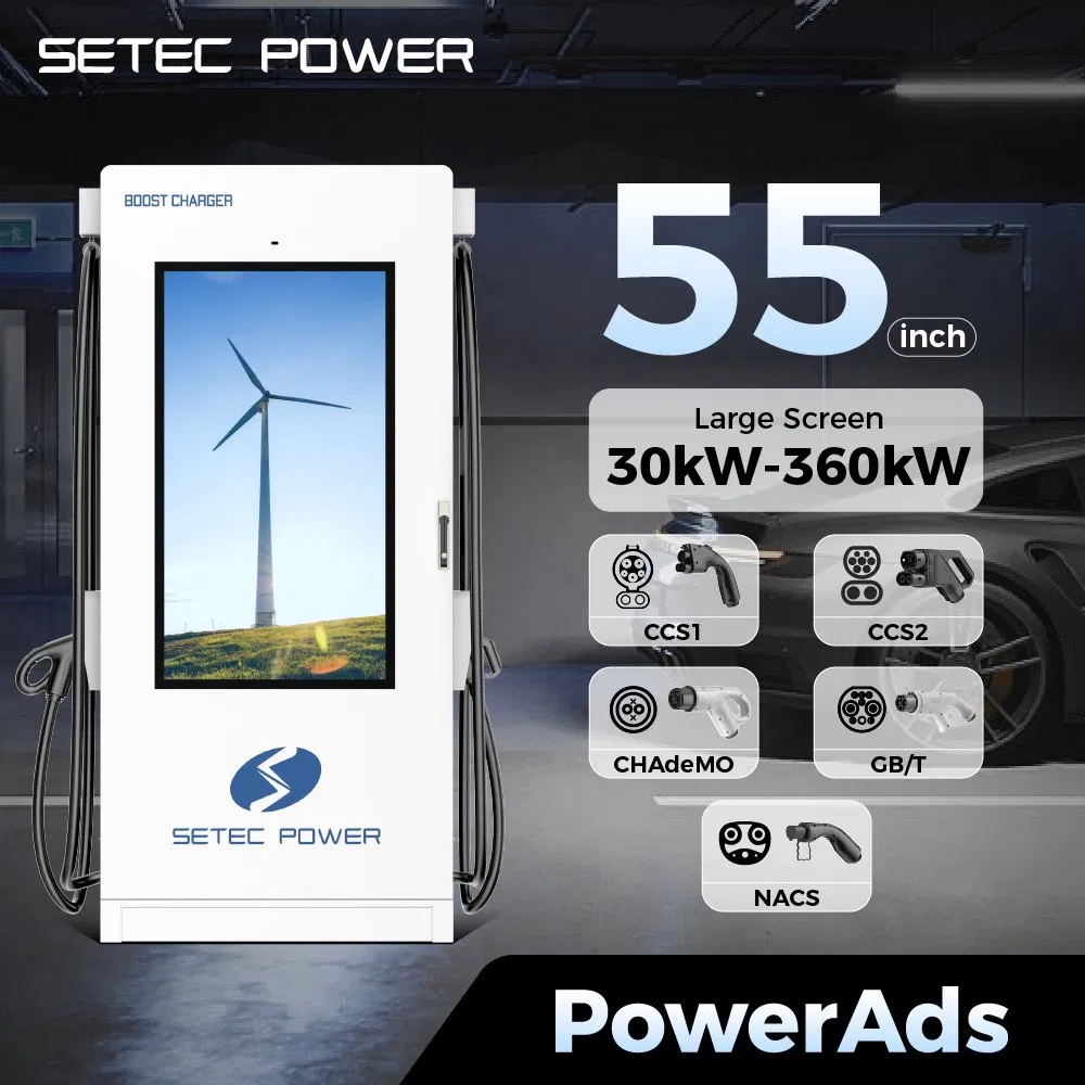 Level 3 60-360kW DC EV Charger Best Commercial Ev Charging Stations With 55 inch &nbsp;Screen